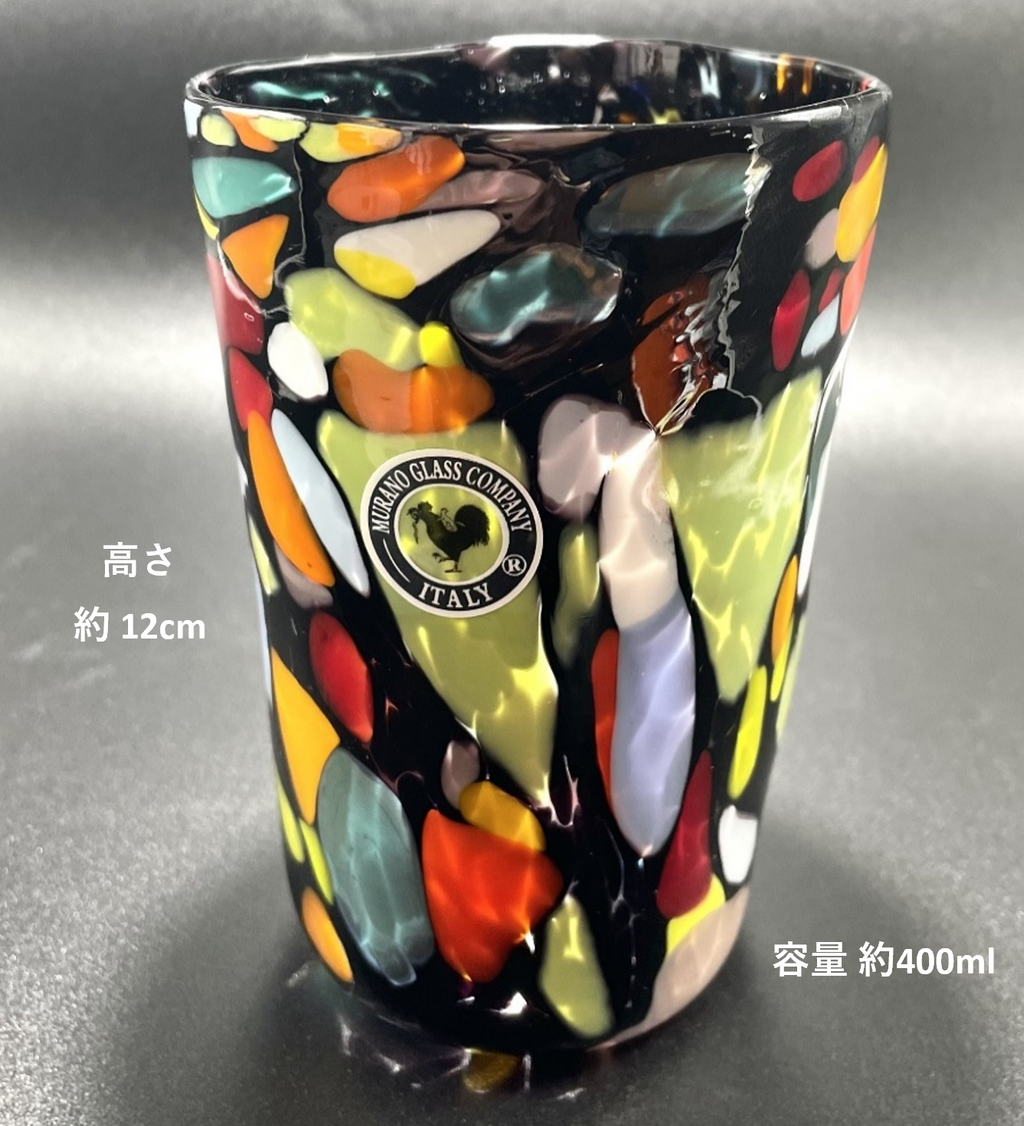 ベネチアンガラス グラス 容量 約400ml