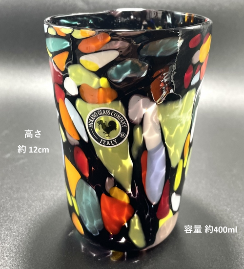 ベネチアンガラス グラス 容量 約400ml