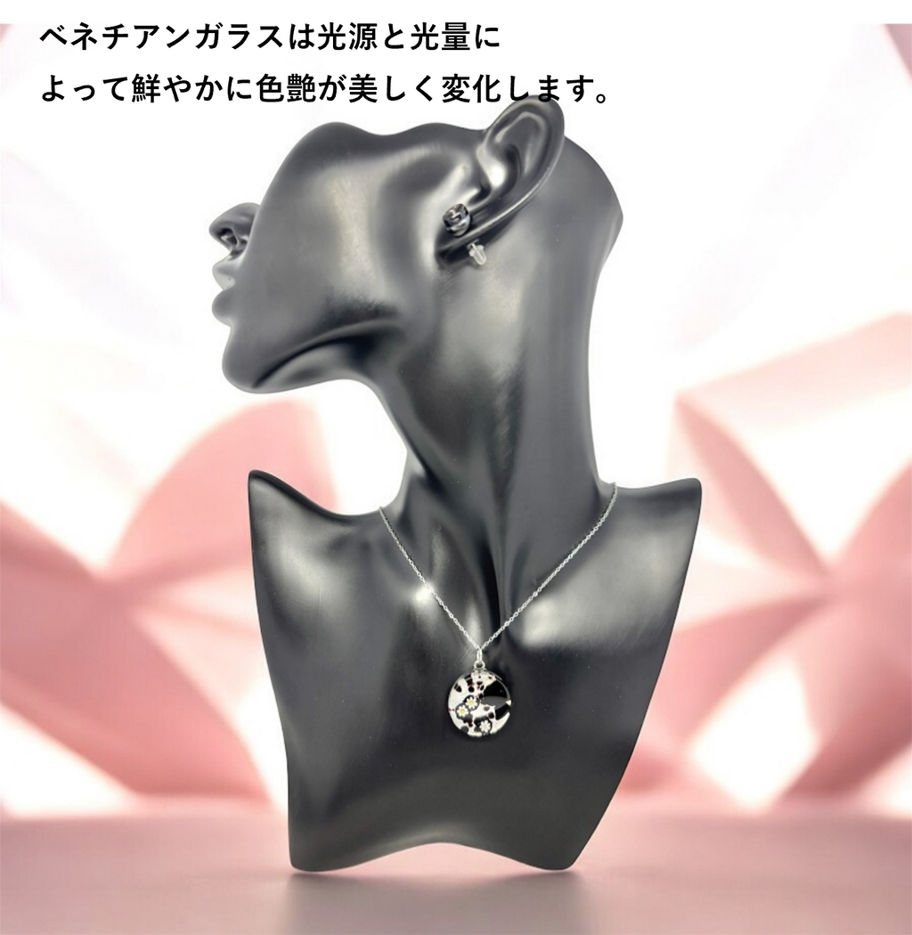 ベネチアンガラス ネックレス ピアスセット