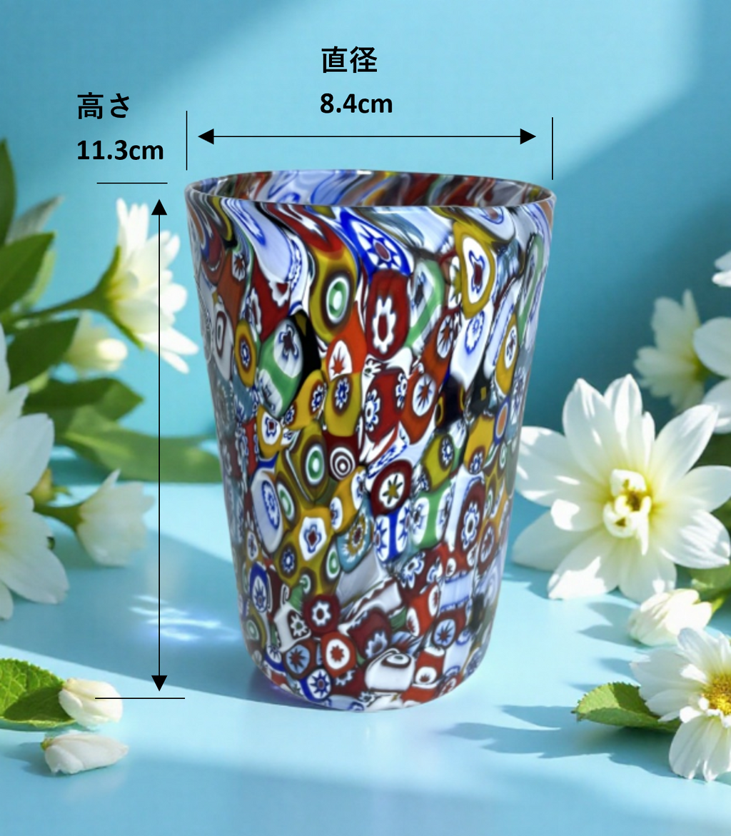 ベネチアンガラス グラス 容量 約350ml