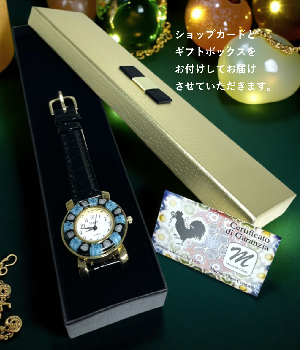 ベネチアンガラス 腕時計 直径3.0cm