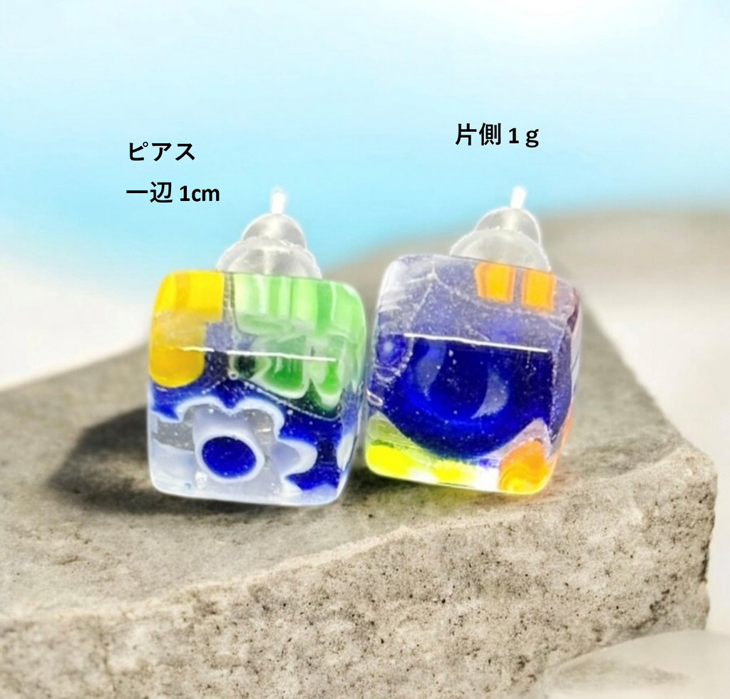 ベネチアンガラス ネックレス ピアスセット